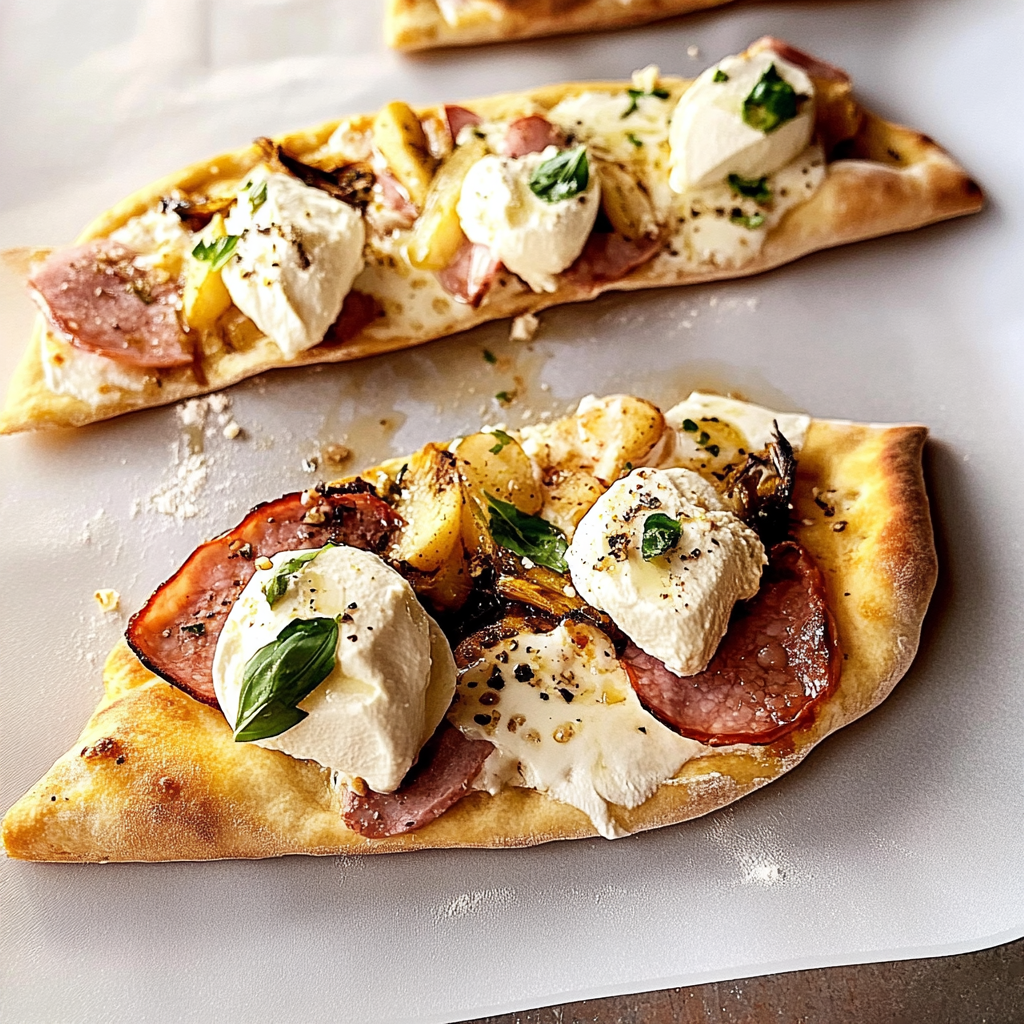 Recipe preparation for Charcuterie Board Flatbread