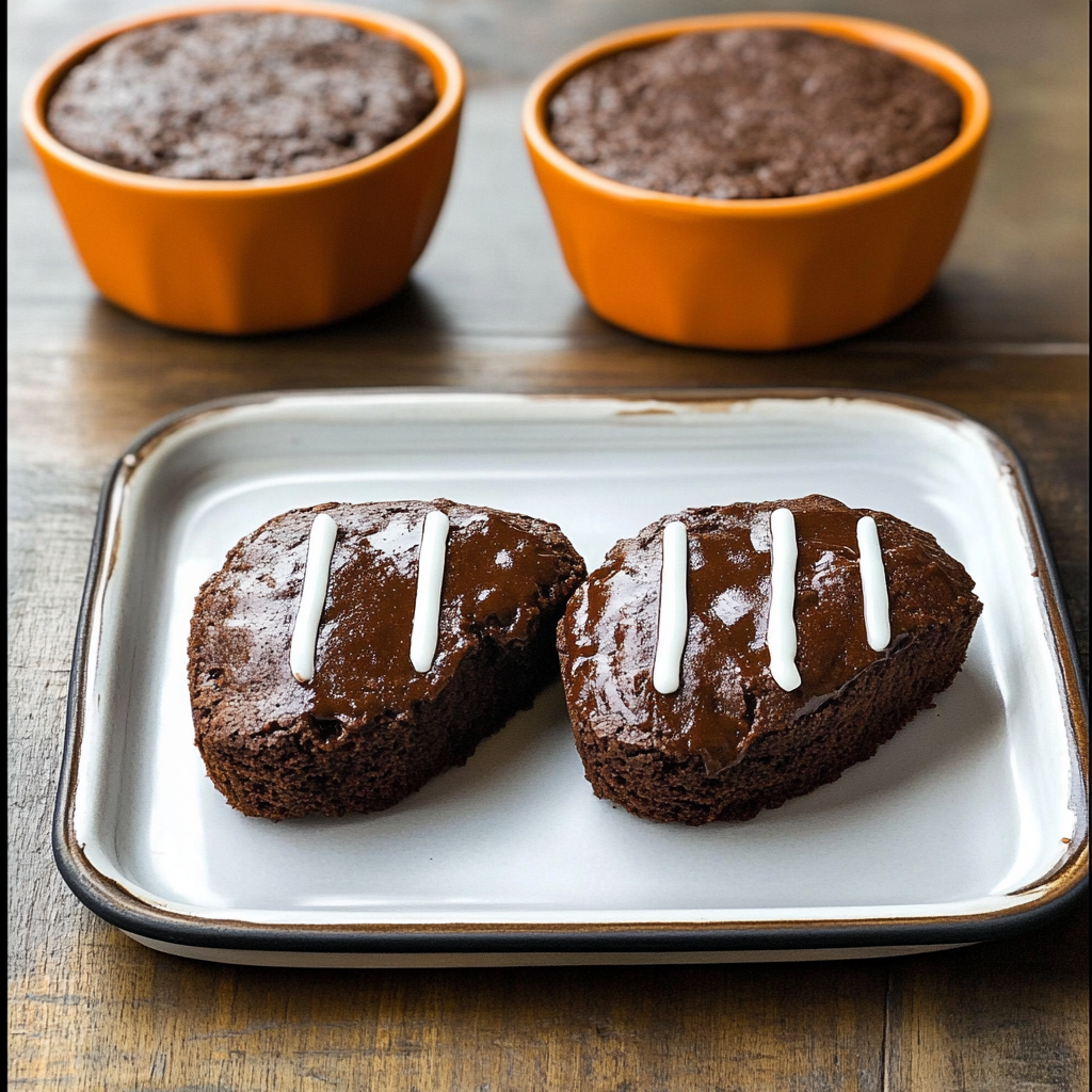 Recipe preparation for fudgy-football-brownies-recipe