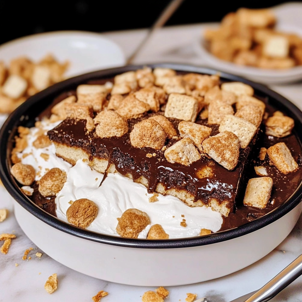 Recipe preparation for air-fryer-smores-dip-recipe