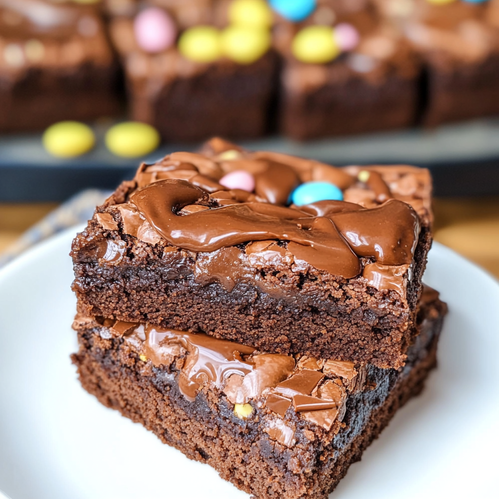Recipe preparation for easter-bunny-brownies-recipe