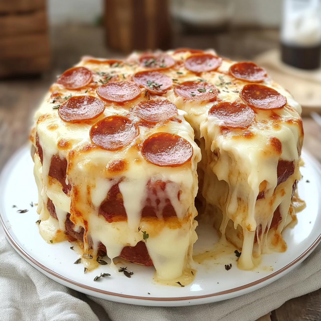 Recipe preparation for Pizza Cake