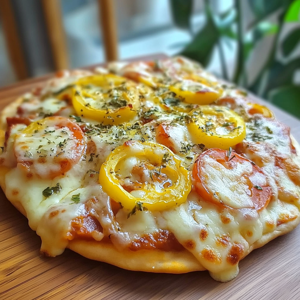 Recipe preparation for White Banana Pepper Pizza