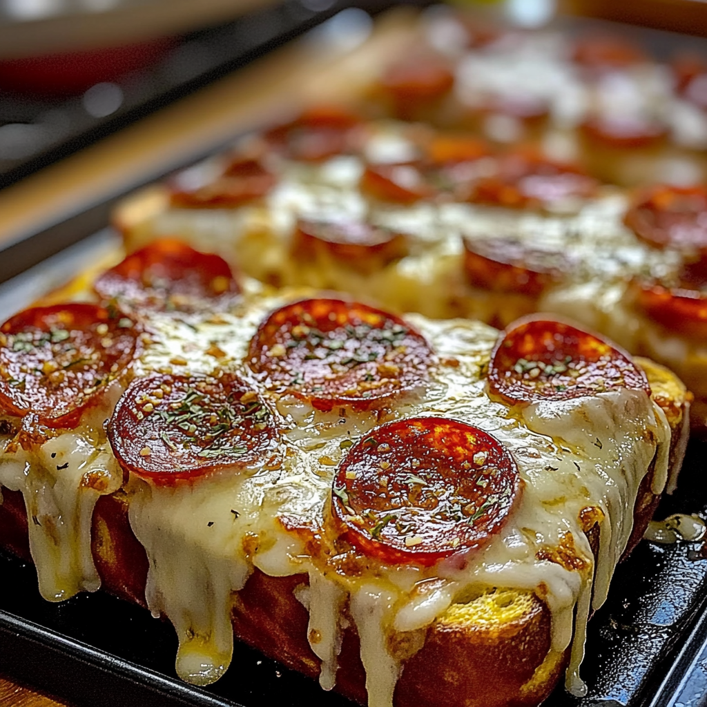 Recipe preparation for Texas Toast Air Fryer Pizza