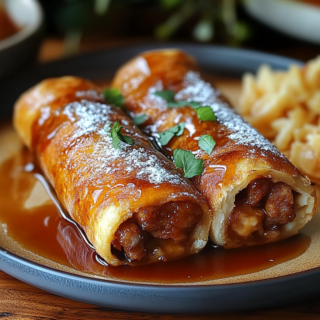 Recipe preparation for Sausage French Toast Roll-Up