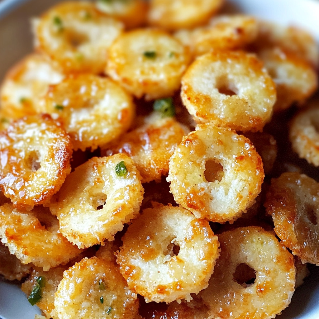 Recipe preparation for Garlic Bread Ritz Bits