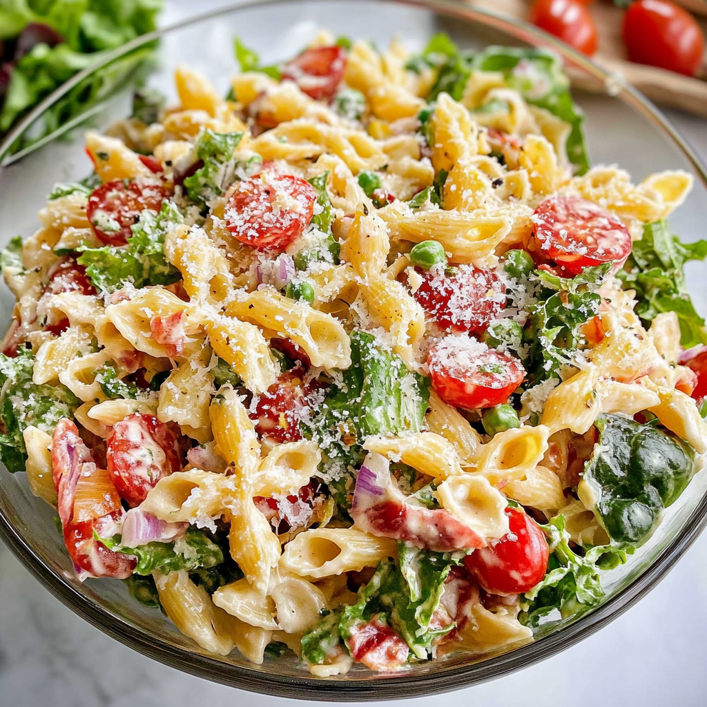 Recipe preparation for BLT Pasta Salad