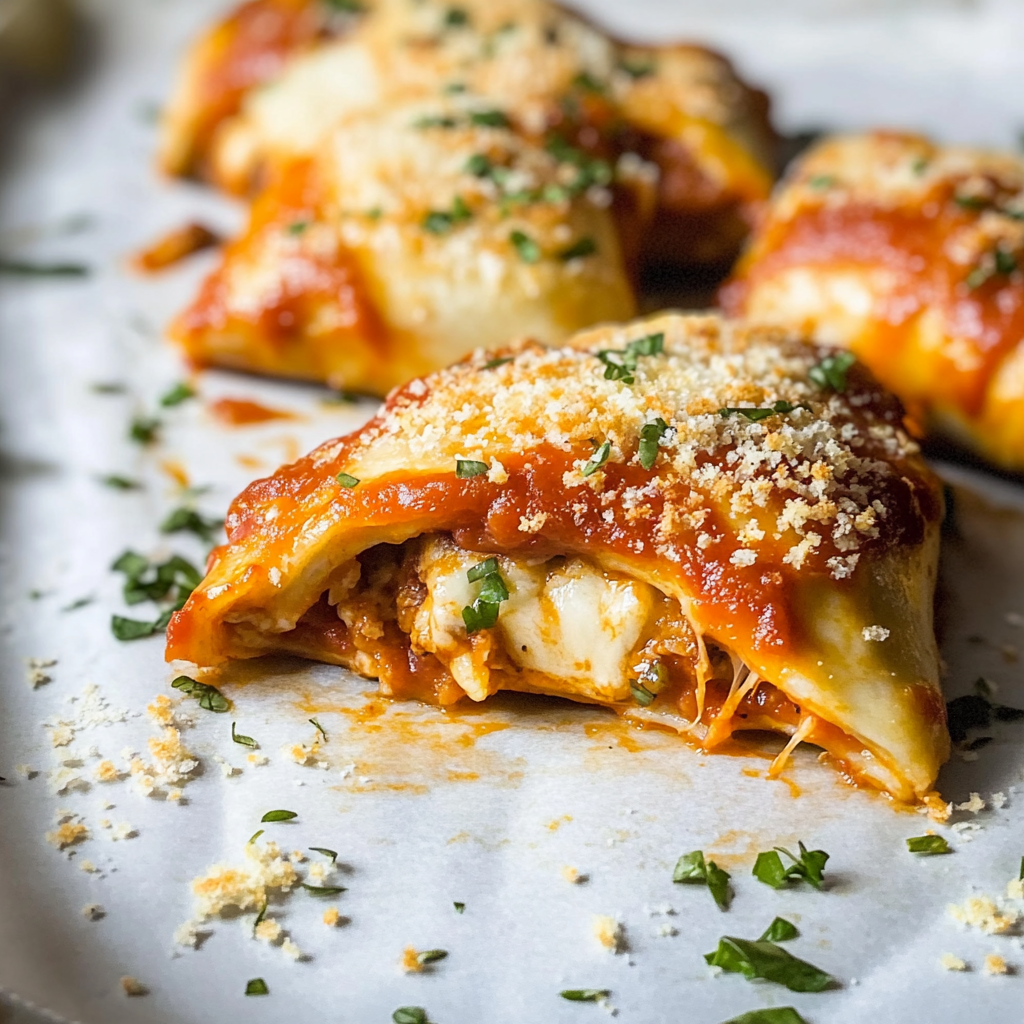 Recipe preparation for Chicken Parmesan Rolls Recipe