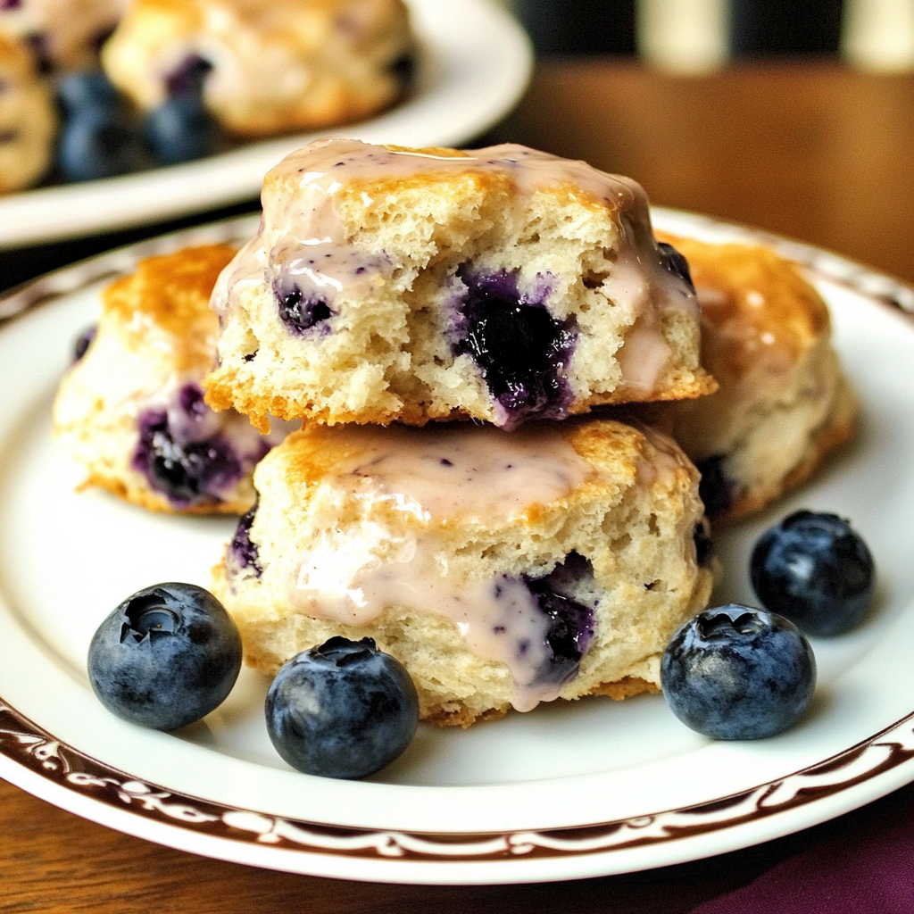 Recipe preparation for Blueberry Biscuits