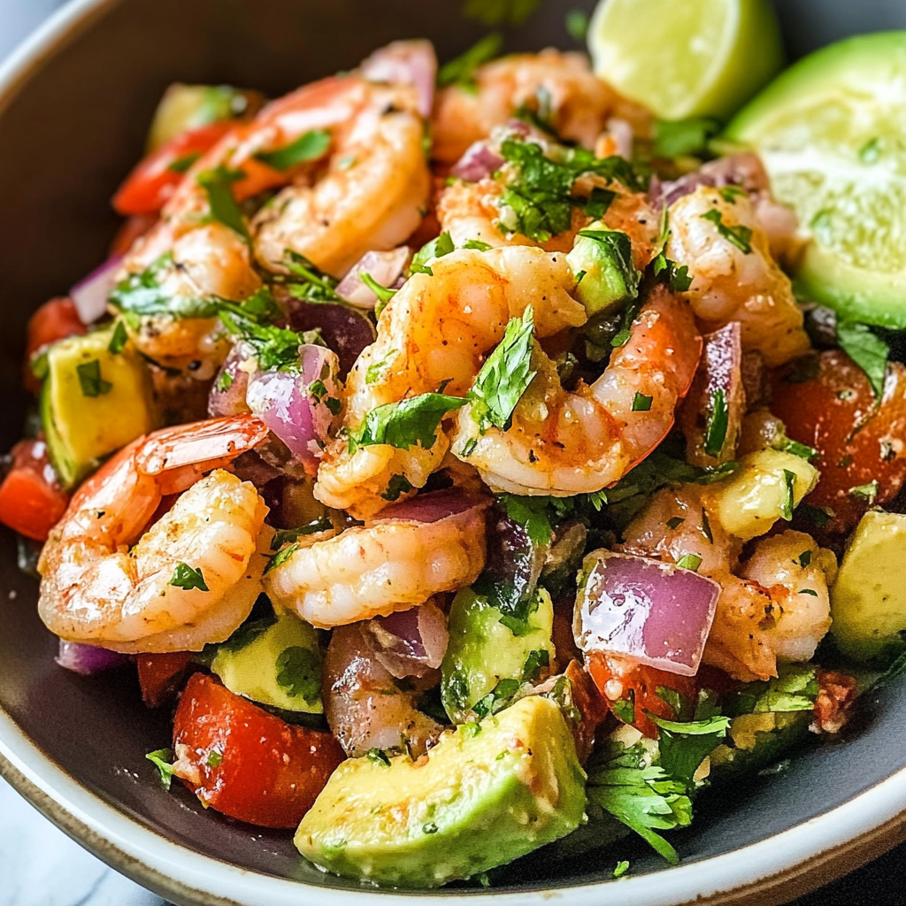 Recipe preparation for Mexican Shrimp Salad