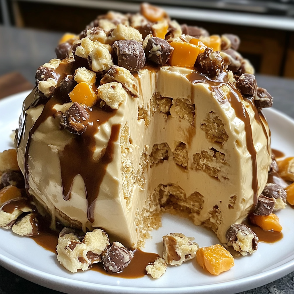 Recipe preparation for Reese’s Cheese Ball Peanut Butter Bliss Dessert Recipe