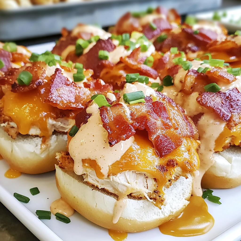 Recipe preparation for Chicken Bacon Ranch Sliders