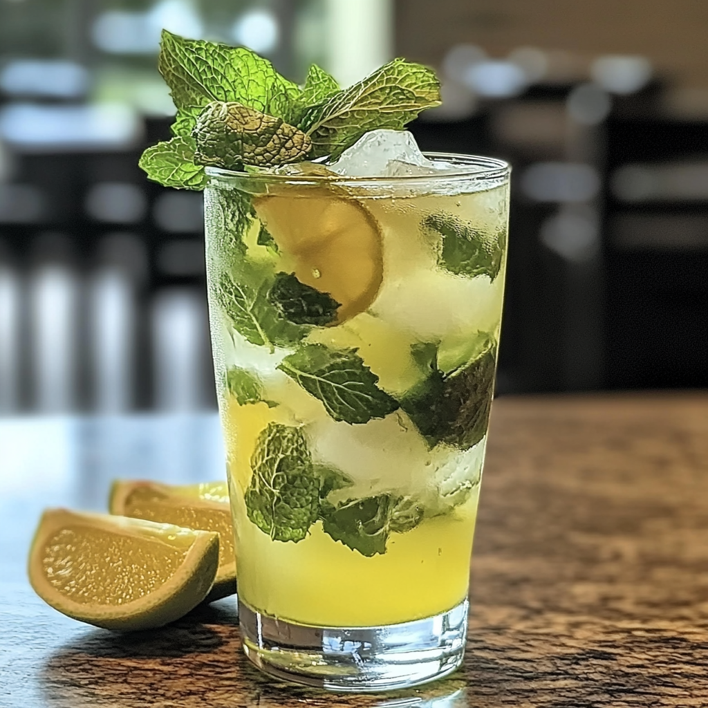 Recipe preparation for Zesty Limoncello Mojito