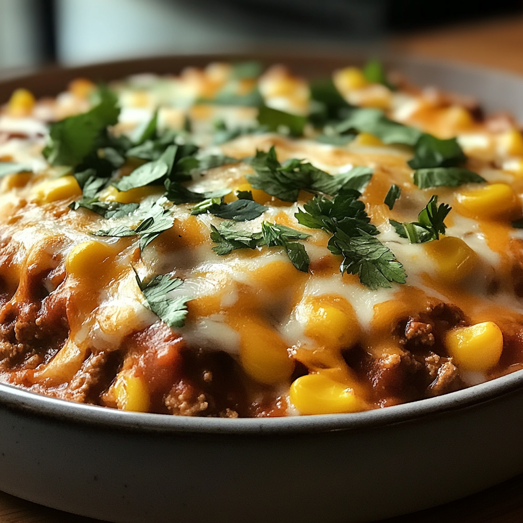 Recipe preparation for Creamy Cheesy Enchilada Chili