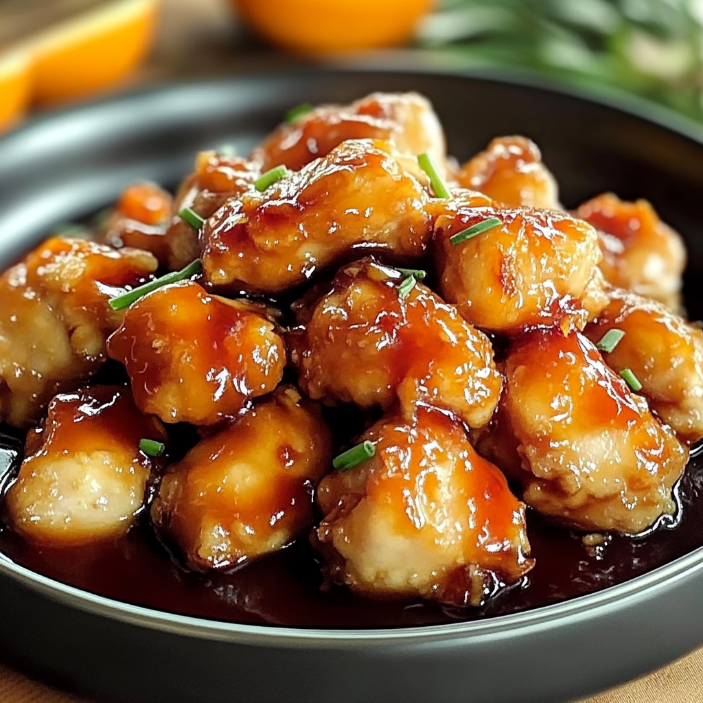 Recipe preparation for Effortless Orange Chicken Thighs