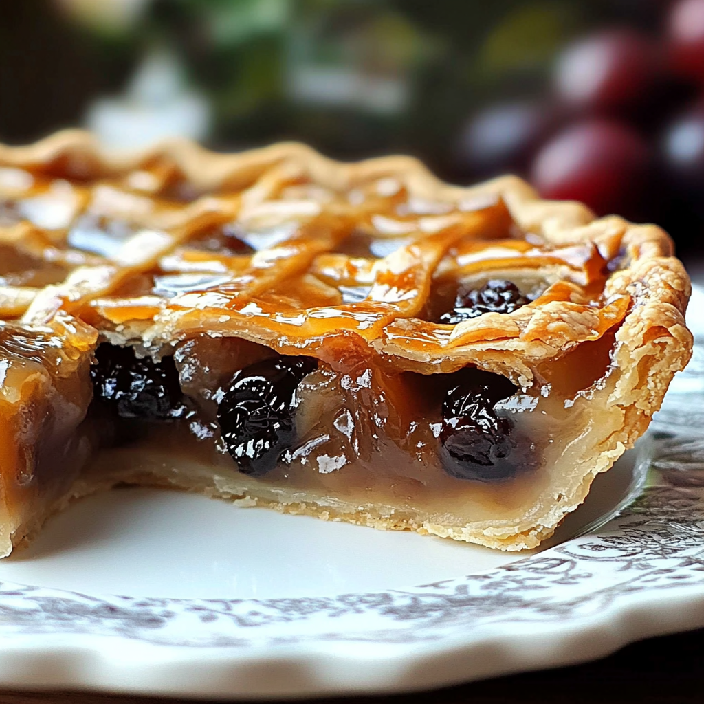Recipe preparation for Old Fashioned Raisin Pie