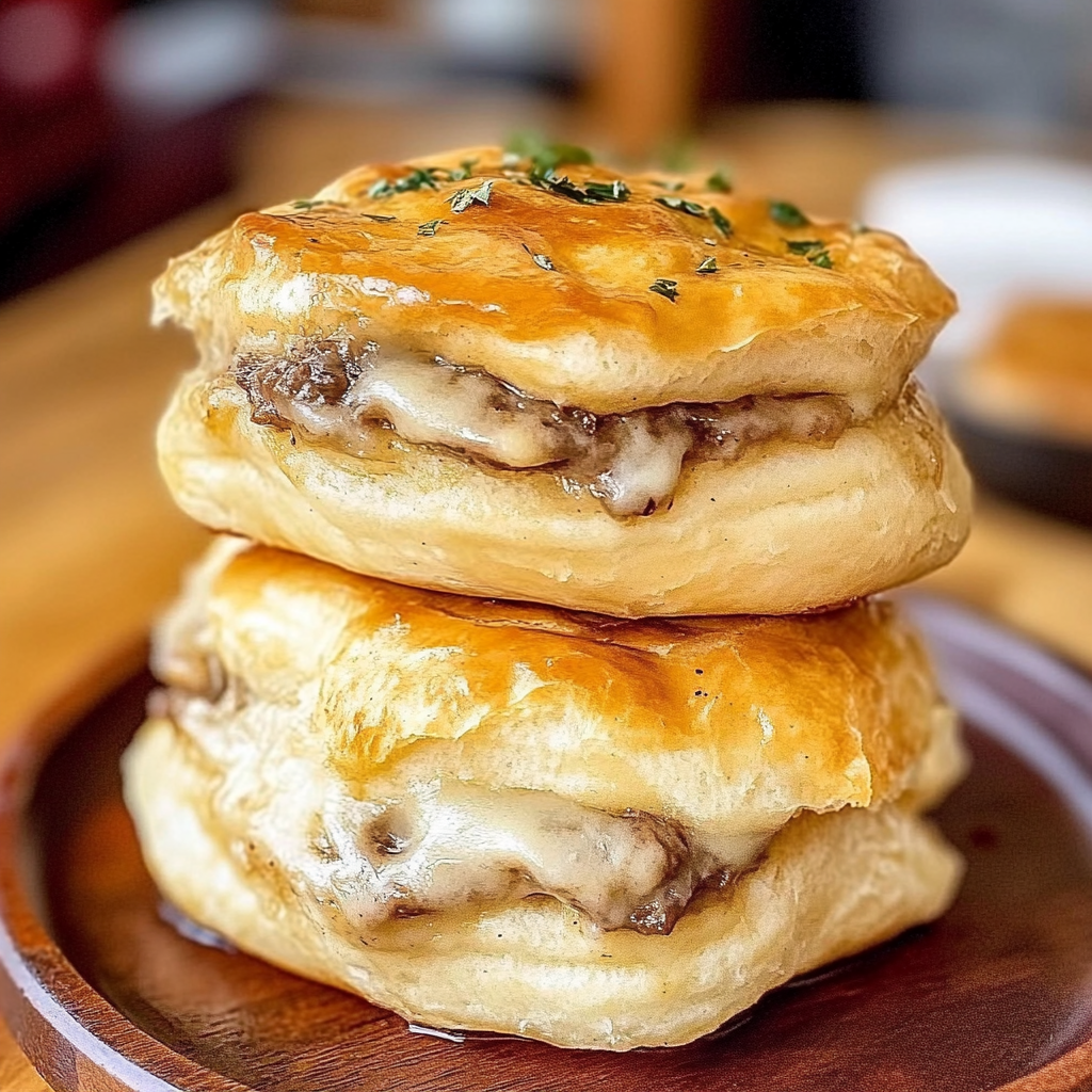Recipe preparation for Golden French Dip Biscuits