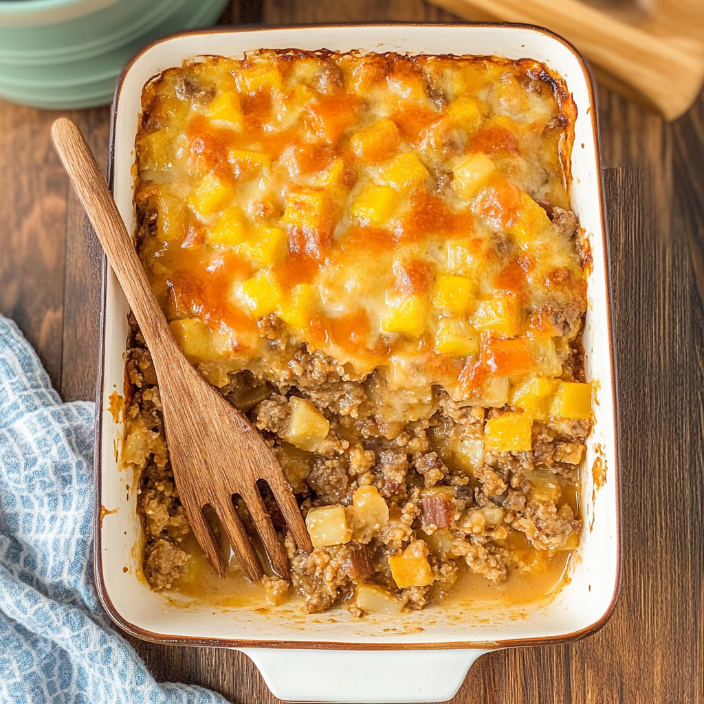 Recipe preparation for Easy Hobo Casserole Bake