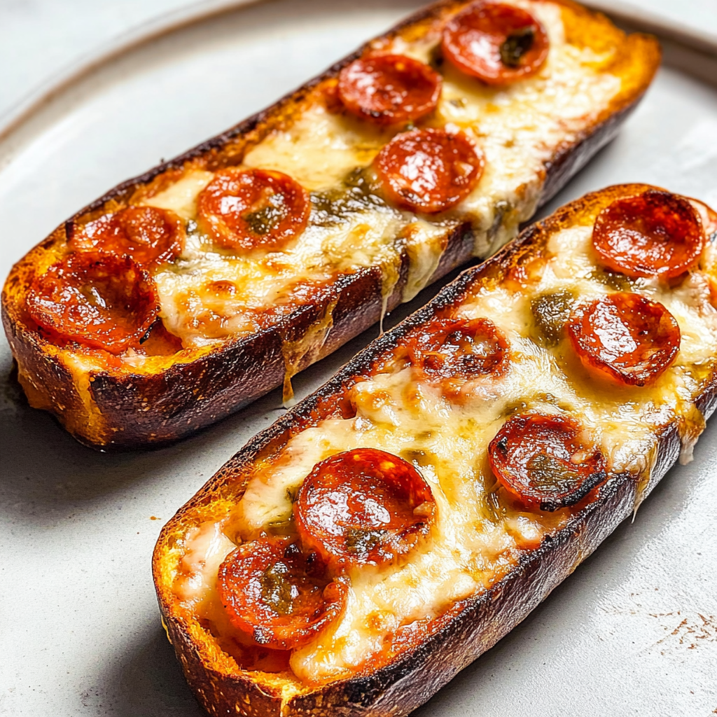 Recipe preparation for French Bread Pizza