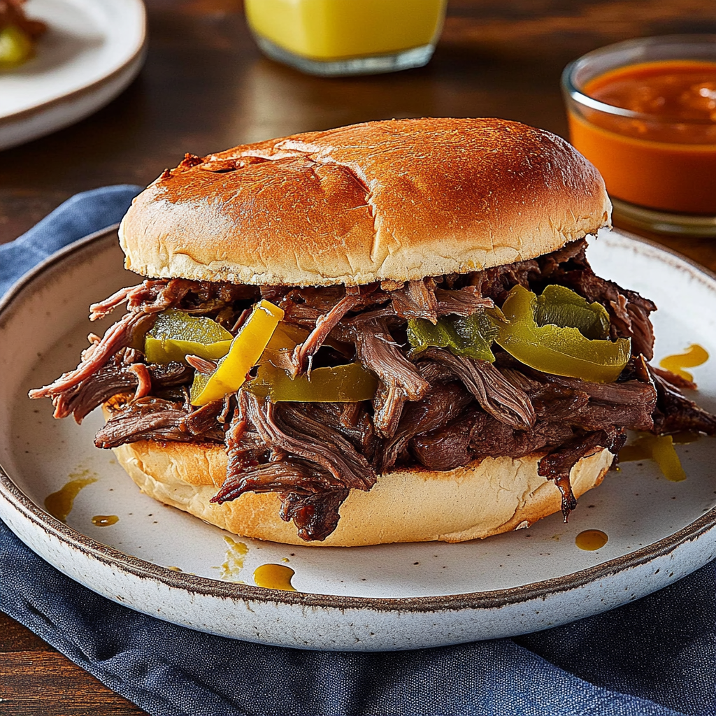 Recipe preparation for Pulled Beef Sandwiches