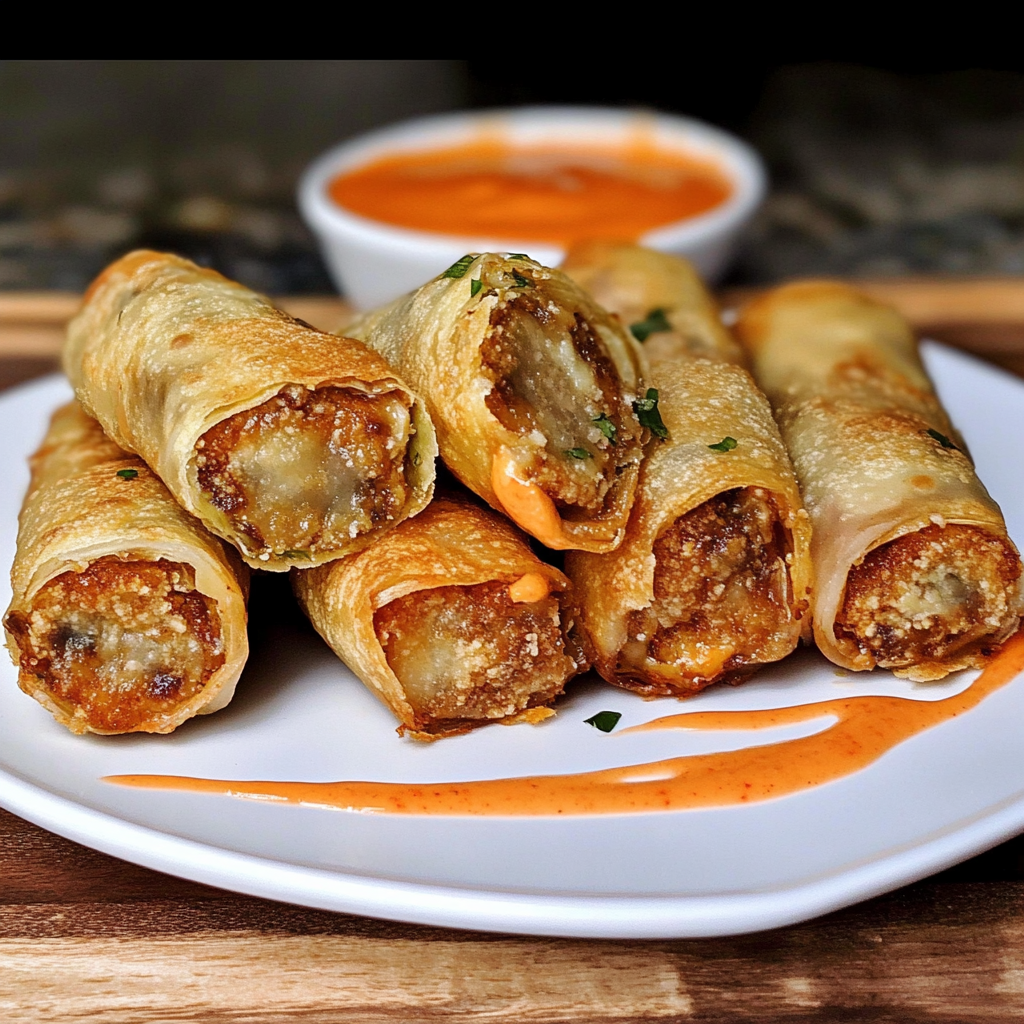 Recipe preparation for Cheeseburger Egg Rolls