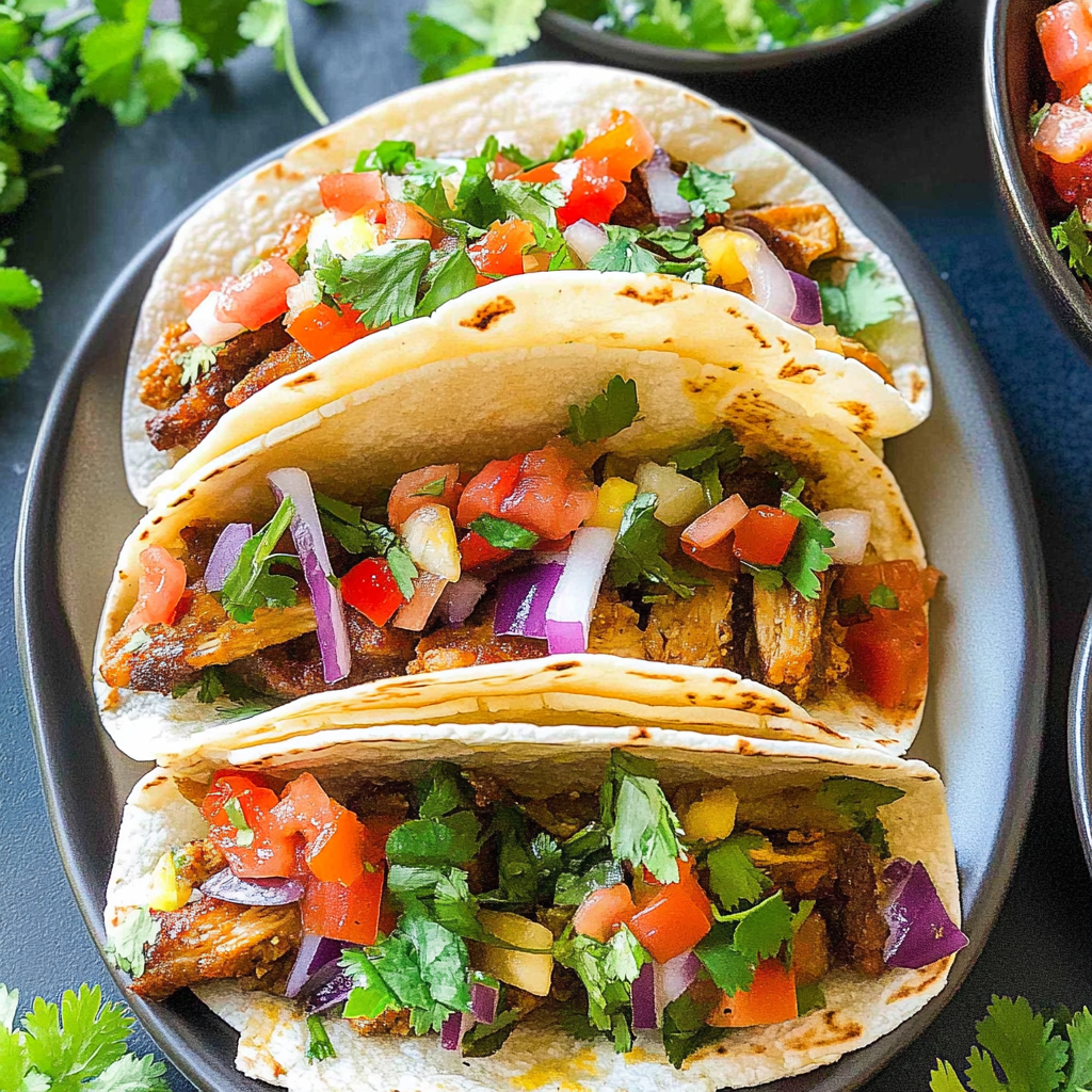 Recipe preparation for Salmon Beef Tacos