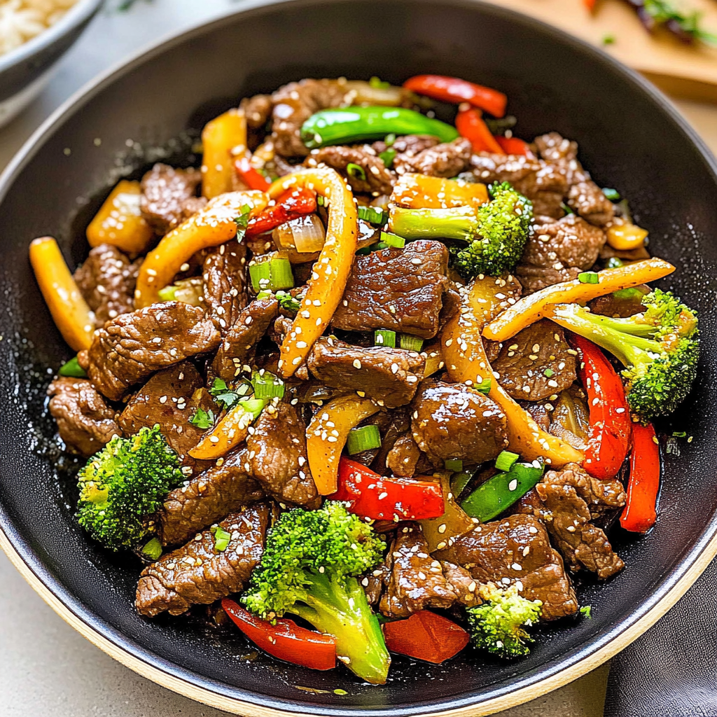 Recipe preparation for Beef Vegan Stir Fry
