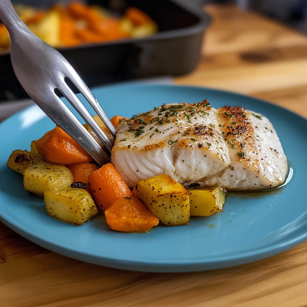 Recipe preparation for Carrot Baked Cod