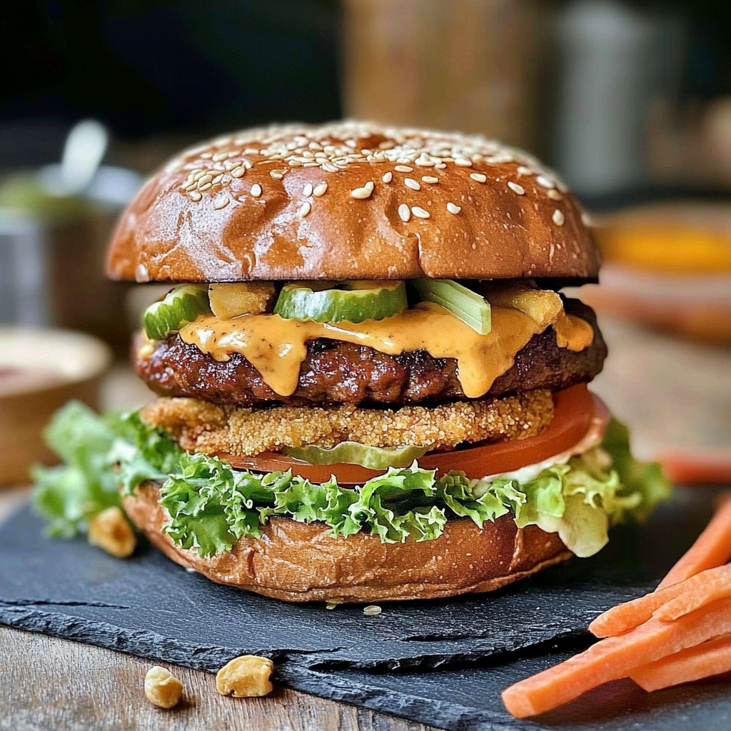 Recipe preparation for Deep-Fried Vegan Burger