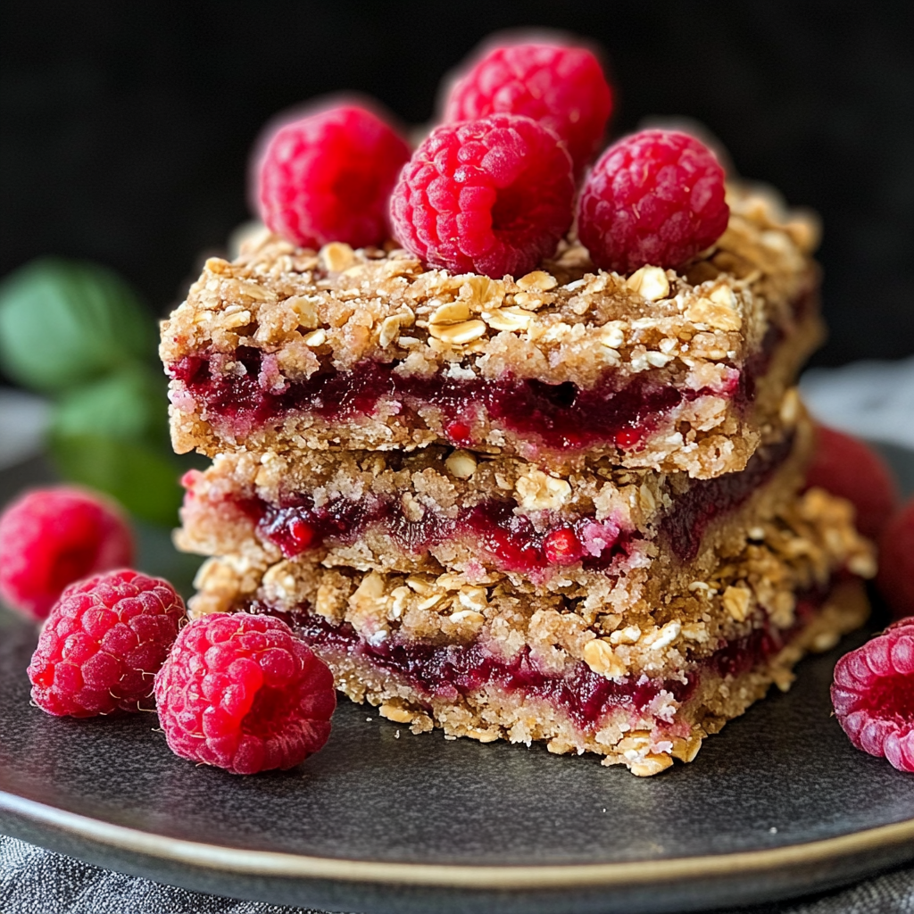 Recipe preparation for No-Bake Raspberry Chocolate Oat Squares