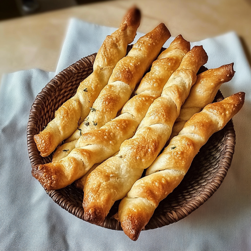 Recipe preparation for Sourdough Cheesy Breadsticks