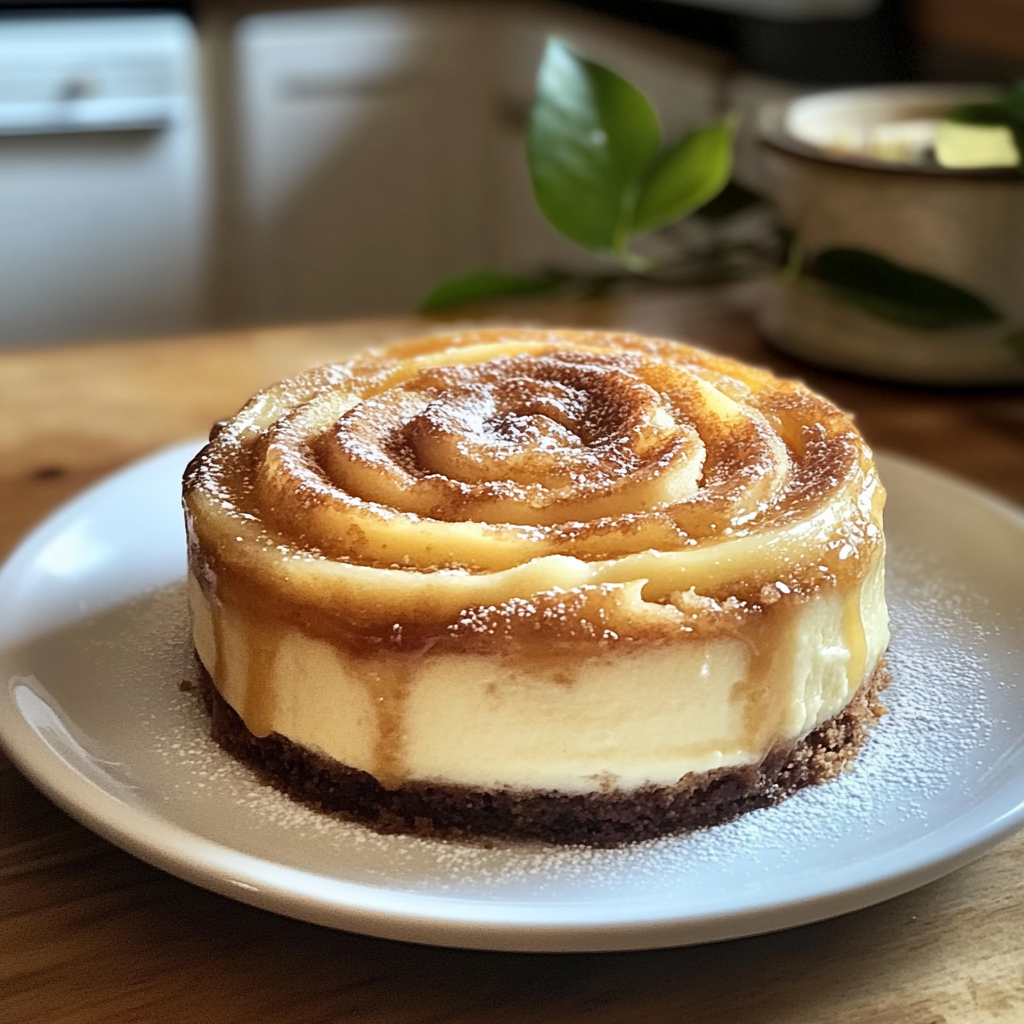 Recipe preparation for Honey Bun Cheesecake