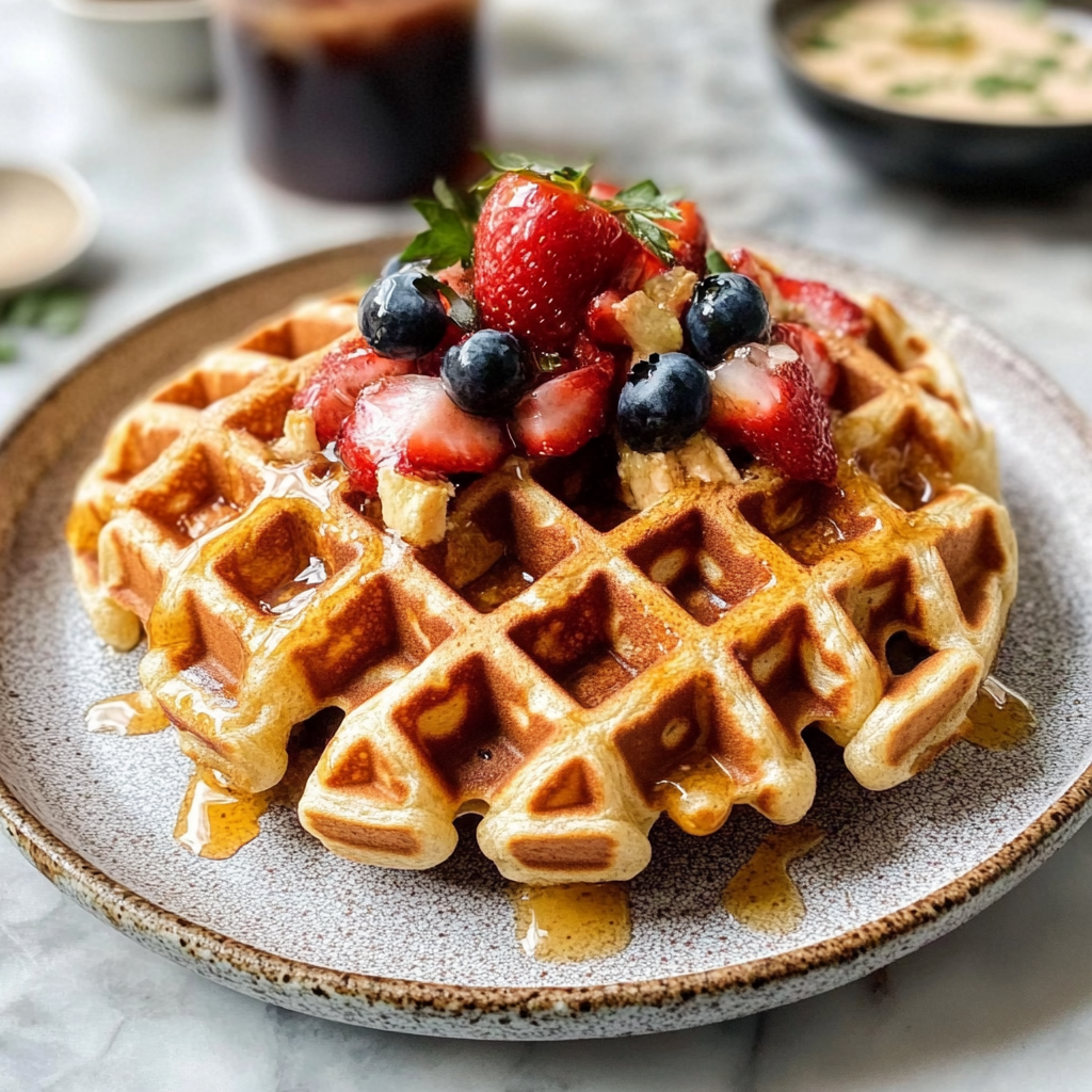 Recipe preparation for Protein-Packed Waffles