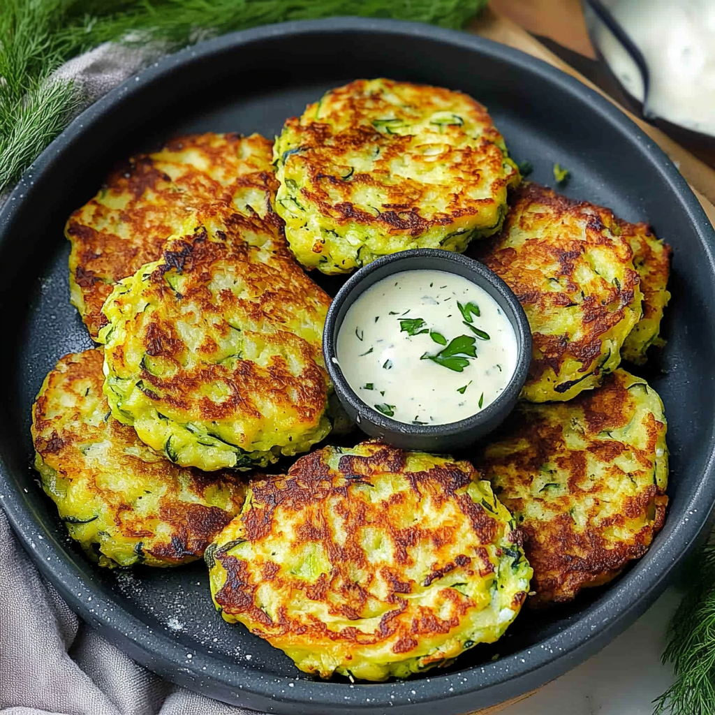 Recipe preparation for Zucchini Fritters