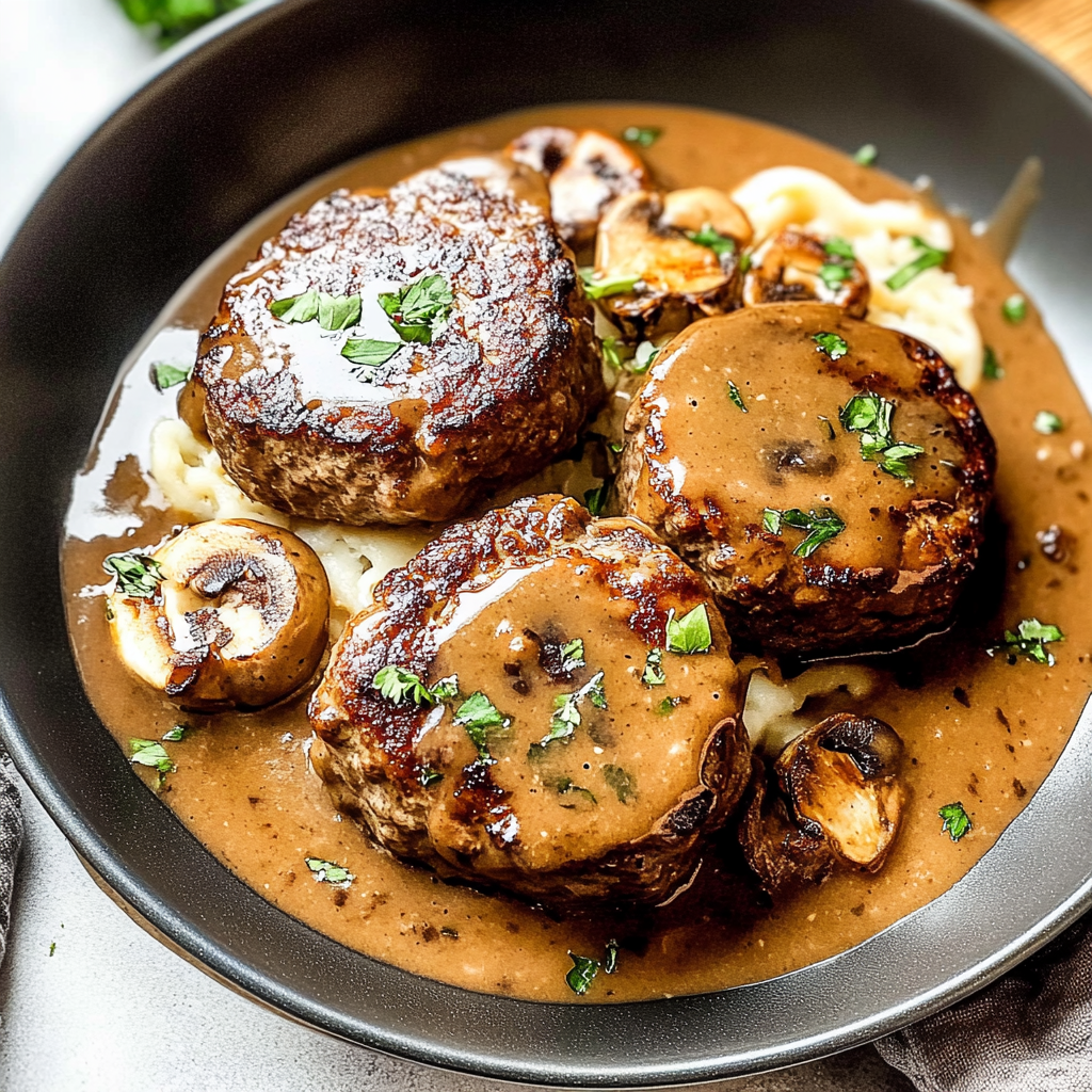 Recipe preparation for Salisbury Steak