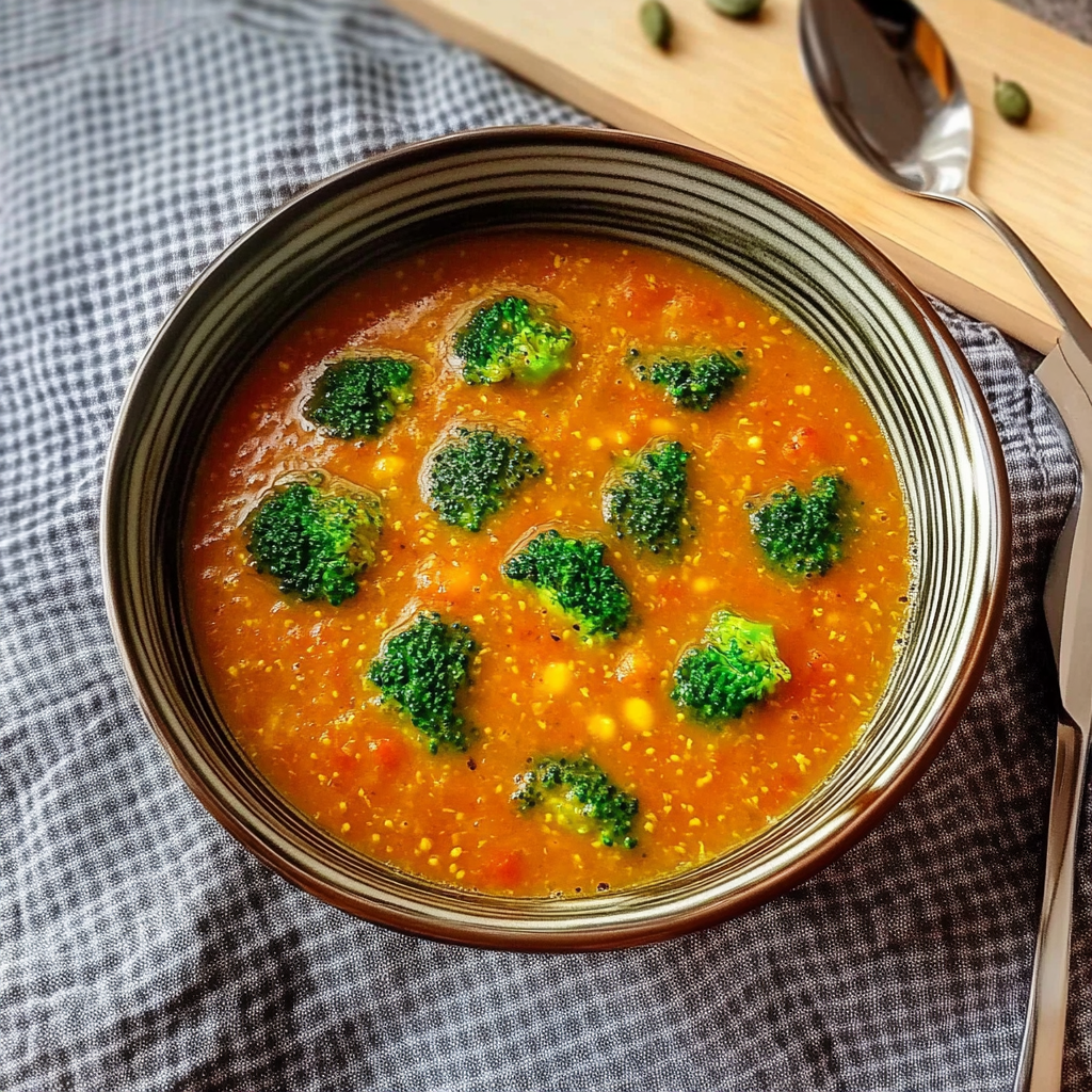 Recipe preparation for Broccoli Tomato Soup
