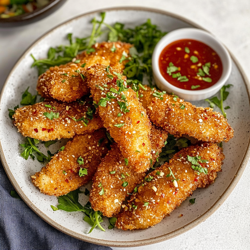 Recipe preparation for Irresistible Homemade Chicken Tenders