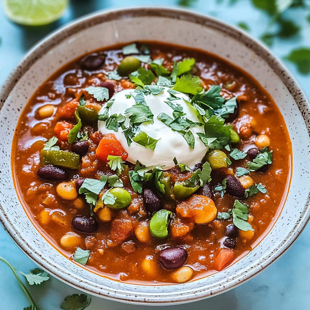 Recipe preparation for Deep-Fried Vegan Chili