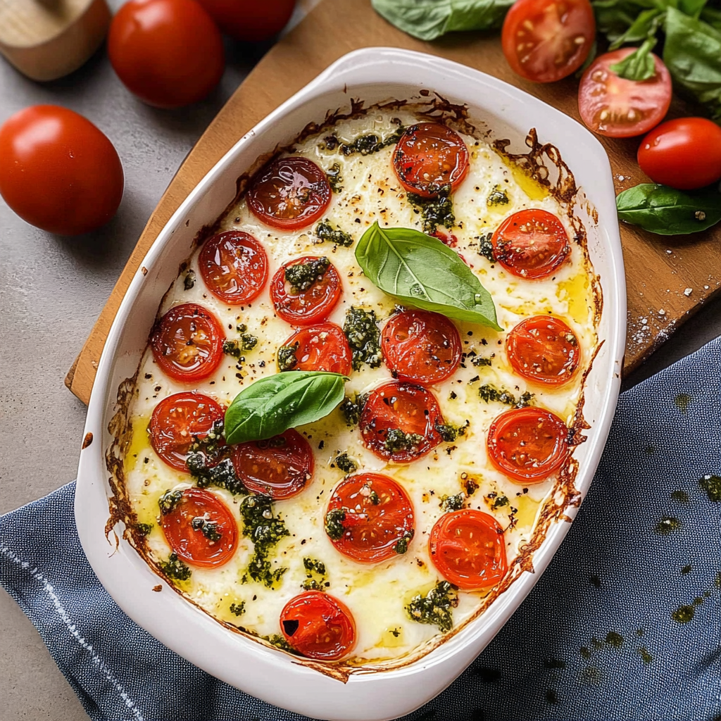 Recipe preparation for Caprese Dip