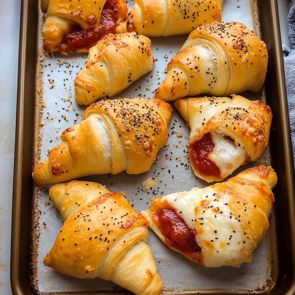 Recipe preparation for pizza rolls with crescent rolls