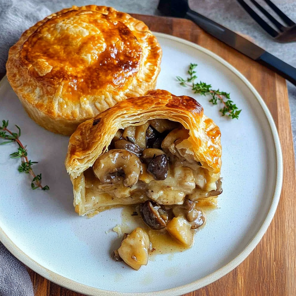 Recipe preparation for Chicken and Mushroom Pastry