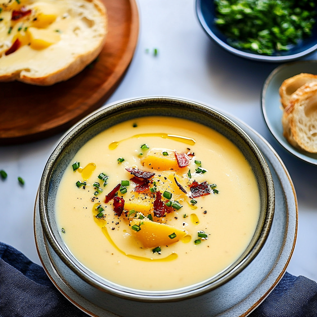 Recipe preparation for Savory Potato Soup