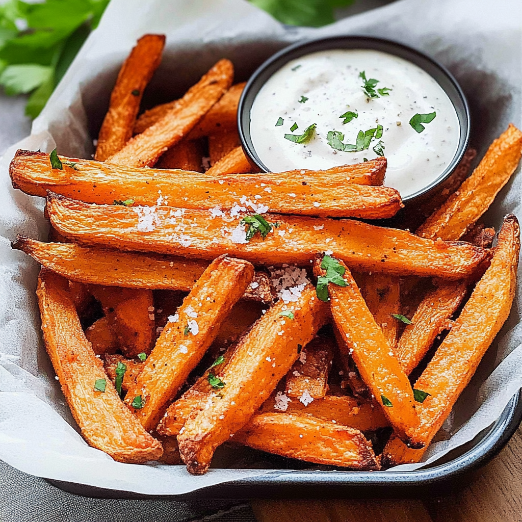 Recipe preparation for Air Fryer Sweet Potato Fries