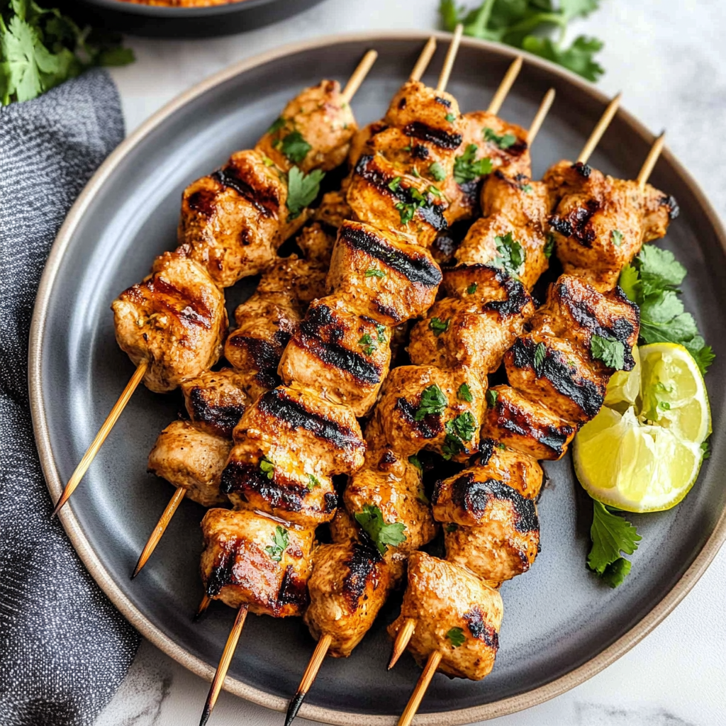 Recipe preparation for Grilled Chicken Skewers Recipe