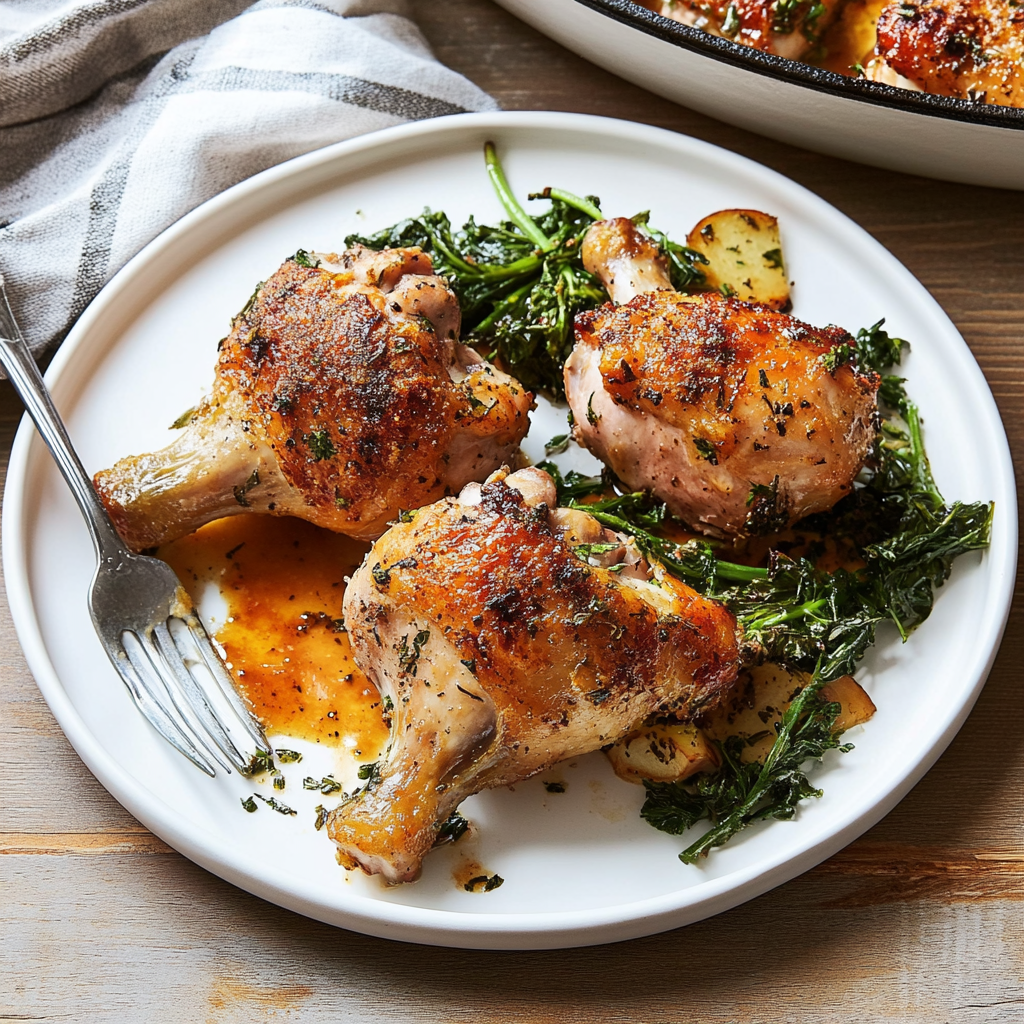 Recipe preparation for Easy One-Pan Chicken Leg Recipes