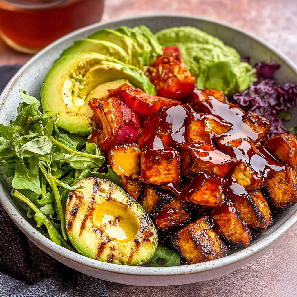 Recipe preparation for Rich Avocado Fourth of July BBQ