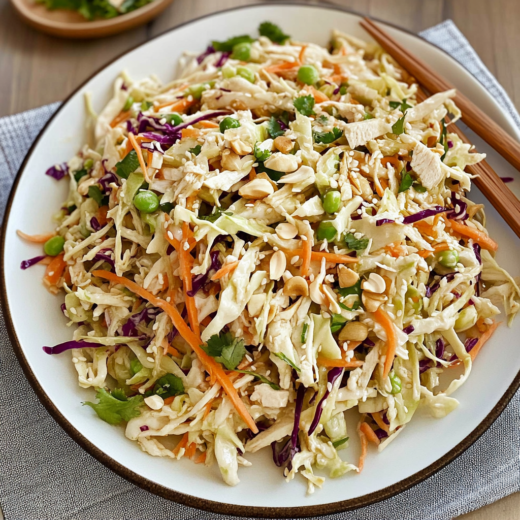 Recipe preparation for Noodle Coleslaw