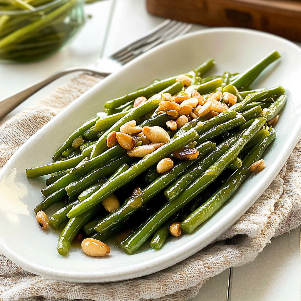 Recipe preparation for Crispy Green Beans