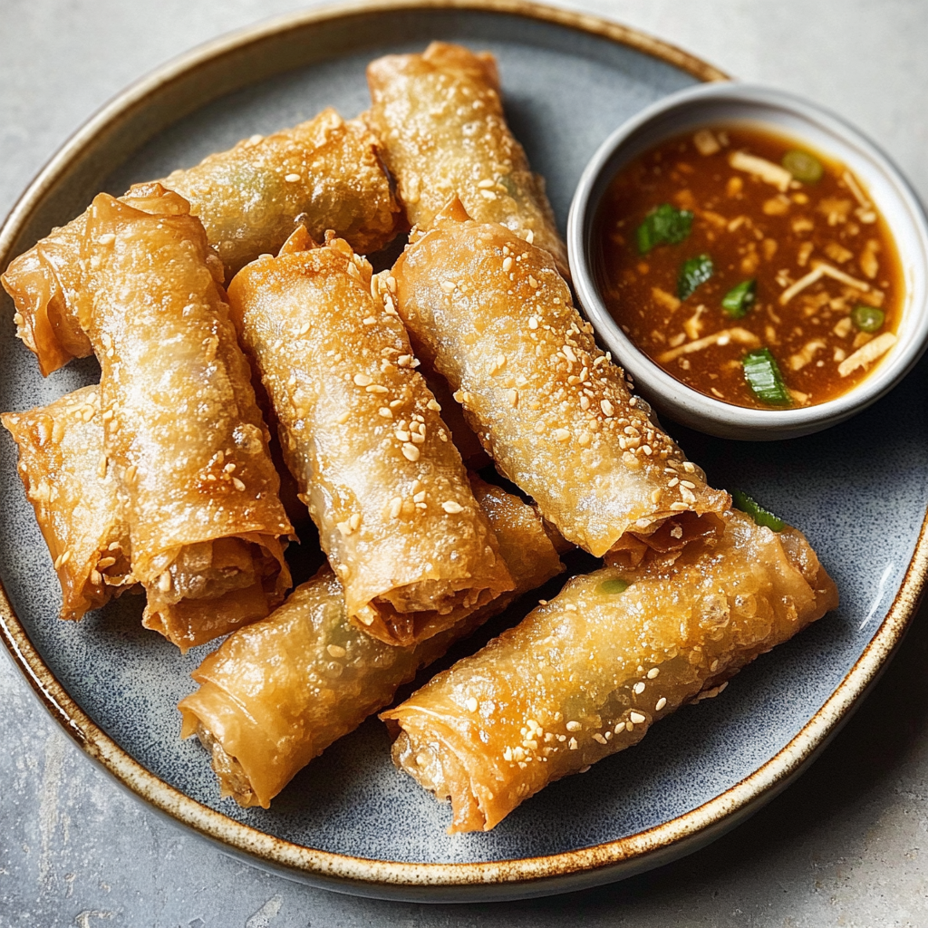 Recipe preparation for Walnut Spring Rolls