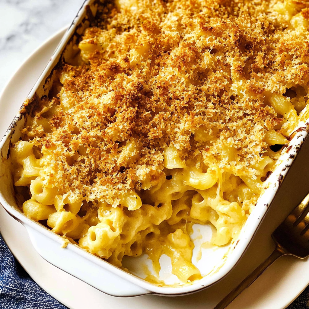 Recipe preparation for Creamy Butternut Squash Mac and Cheese