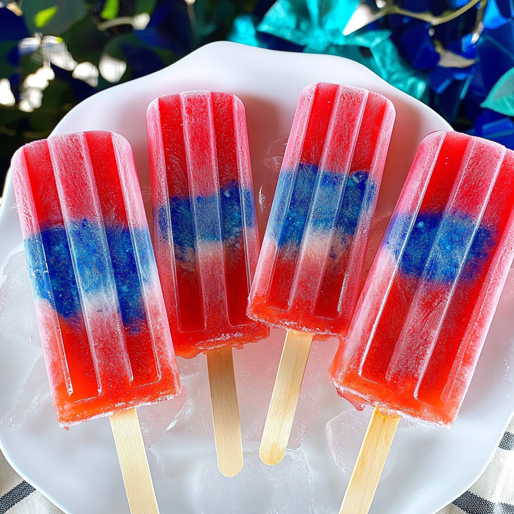 Recipe preparation for Boozy Firecracker Popsicles